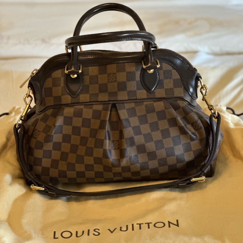 Authentic Louis Vuitton Damier Trevi PM 2way Shoulder Handbag